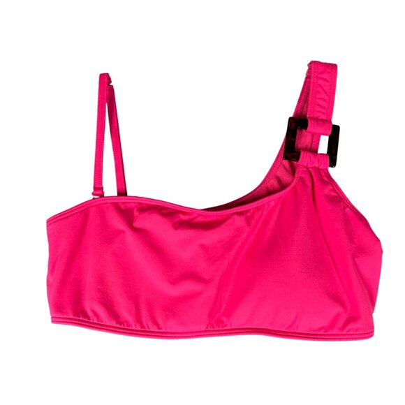 Roxy Womens Small Pink‎ One Shoulder Tortoise Bikini Top Removeable Strap NWT - Picture 1 of 8
